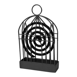 Mosquito Spiral Holder, Portable Mosquito Spiral Container, Incense Sticks Holder, Sandalwood Metal Incense Stick Holder, Movable Mosquito Coil Holder (A)