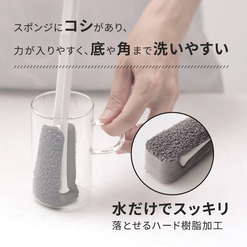 Marna Bottle Wash Sponge Slim Brush (For Hard To Reach