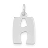 Solid 925 Sterling Silver Pendant Bubble Block Initial Letter H