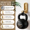 Folding Wall Hooks, 2 Pack Gold Heavy Duty Coat Hooks,