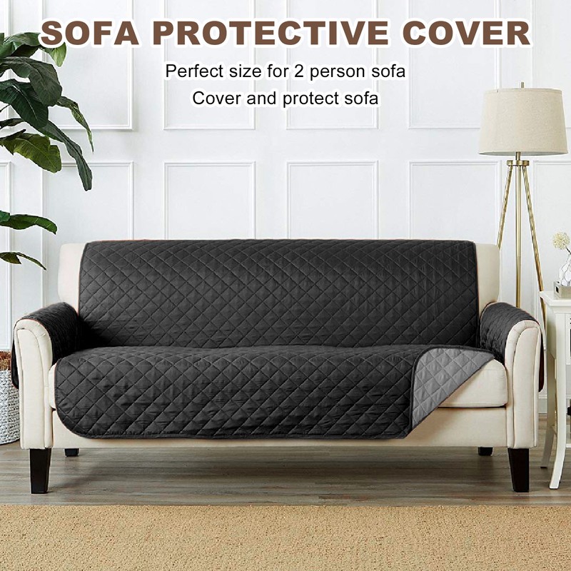 Sofa Protective Cover Waterproof Washable Wear Resistant 2 Seats Polyester