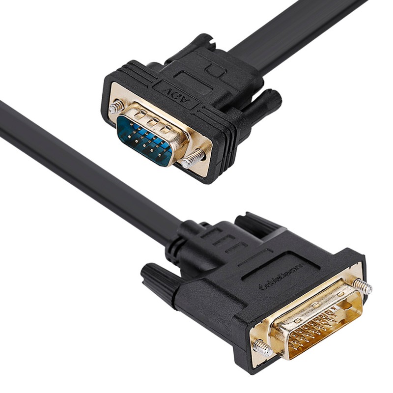 CableDeconn 1080P DVI 24+1 Male To VGA Male Adapter Converter