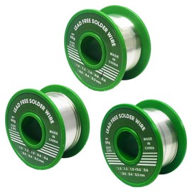 3Pcs Soldering Wire, Lead Free Solder for Repairing Household Appliances, Silver Solder for Most Electrical Soldering, Rosin Core Solder Wire for Power Transmission Line Connection
