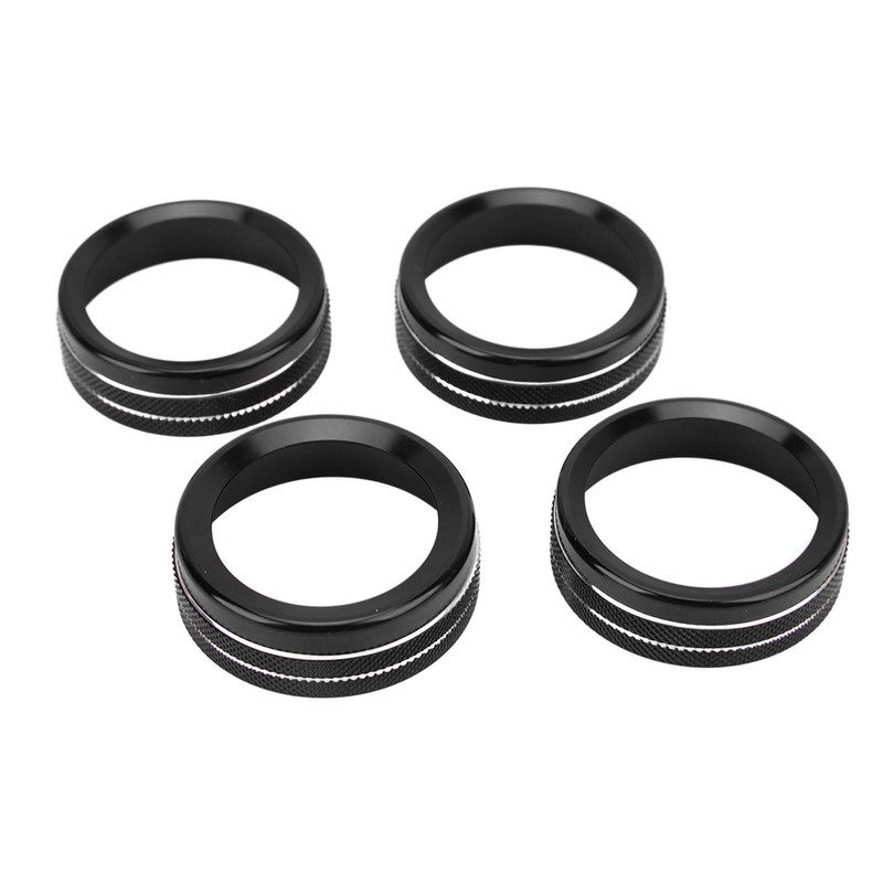 4pcs AC Switch Ring Aluminium Alloy Stylish Rustproof Center Console