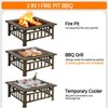 Yaheetech Fire Pit Outdoor Fire Pits with Heat-Resistant Coating Outdoor