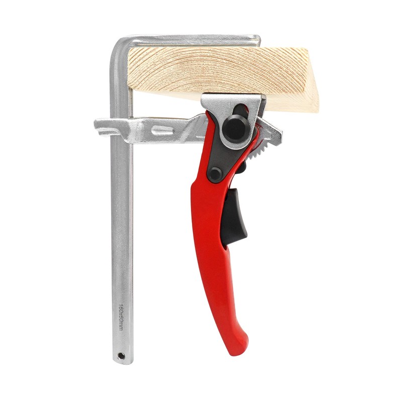 QWORK Ratcheting Table Clamp, 4 Pack Quick Release Bar Clamp