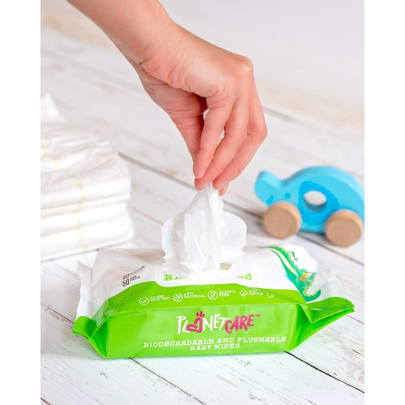Planet Care Biodegradable Flushable Wipes 80's