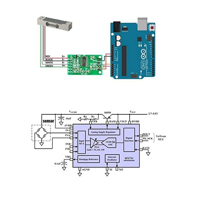 KKHMF Digital Load Cell Weight Sensor 10KG Portable Electronic Kitchen