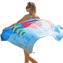 Mikytoper Beach Towels for Adults XL 180 x 90 CM Large Microfibre Beach Towel Quick Dry Sandproof Beach Towels for Adults Extra Large for Beach/Travel/Pool (summer-skateboard)
