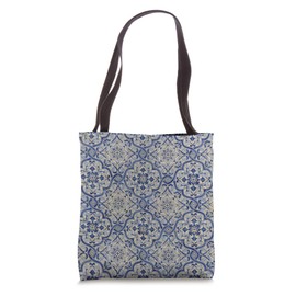 Portuguese white and blue Pattern Tiles from Portugal Tote Bag