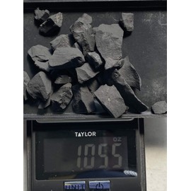 Shungite - Large Under 1" Thick no Powder - 100% Crystal Life+Love! Cleansing Charging Forever! lu1(9 Ounces)