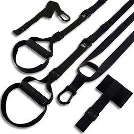 LISTHEN Adjustable Multifunctional Straps Suspension Training Home Gym Equipment for Calisthenics, Fitness, Crossfit, Suitable for Pushups and Suspension Training, Workout Arms