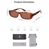 SOJOS Retro Rectangular Polarised Sunglasses Women's Slim Square UV400 Sunglasses