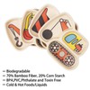 Lightening Kids Plates - 3-Piece Bamboo Toddler Plates Dinnerware Set