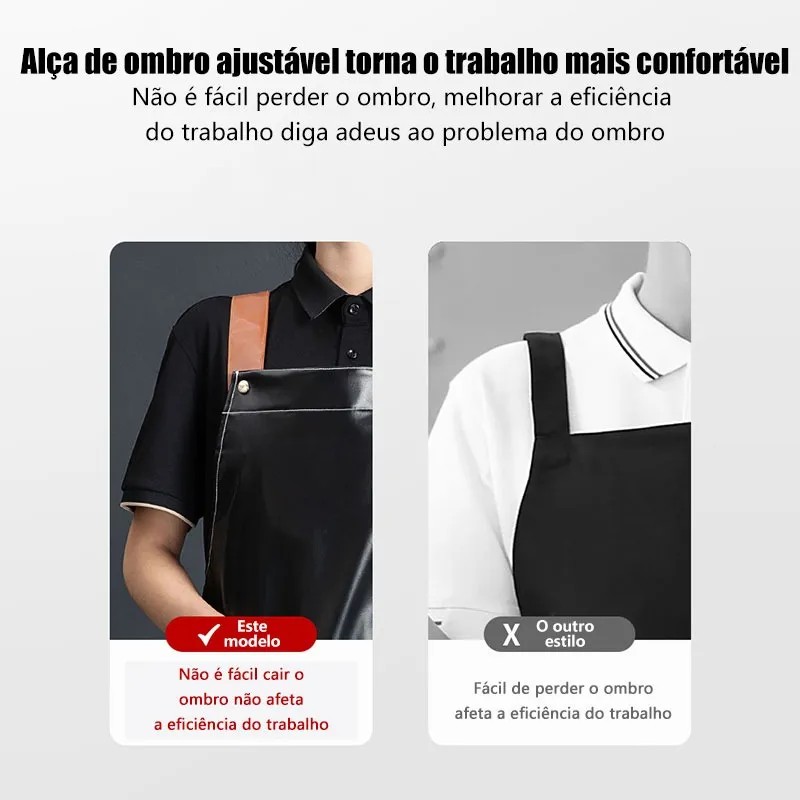 Mandil Para Barbero Profesional De Piel Sintética