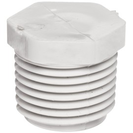 Spears 450 Series PVC Pipe Fitting, Plug, Schedule 40, 1/2" NPT Male