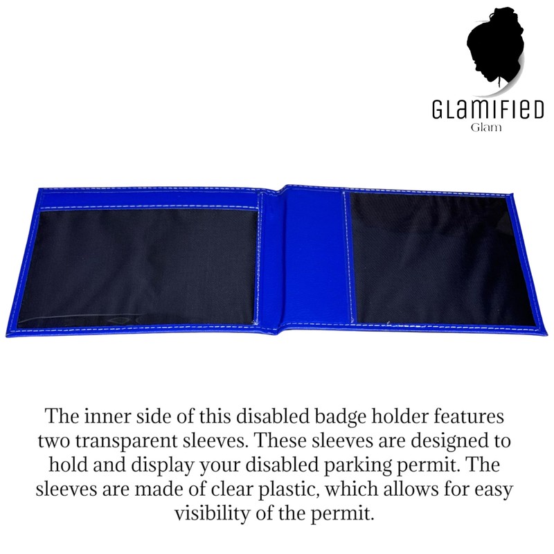 Glamified, glam Soft Leather Disabled Badge Holder Wallet Disability Parking