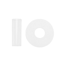 Be In Your Mind Joystick Solid Color Shaft Guard And Dust Cover Compatible with Sanwa Denshi JLF Series (White)