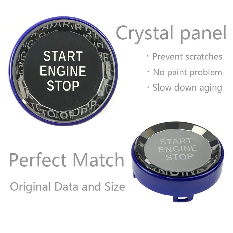 Lanyun crystal style engine start stop switch ignition button fit