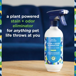 Pet Life Unlimited Pet Stain and Odor Remover Foaming Spray, Plant-Based Carpet Stain Remover - Urine Odor Eliminator Enzyme Cleaner - Juniper Leaf Scent - Made in The USA - 16 Ounce (Pack of 1)