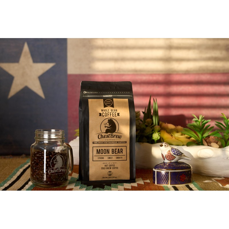 ChestBrew Moon Bear – Strong Smooth Vietnamese Whole Bean Coffee,