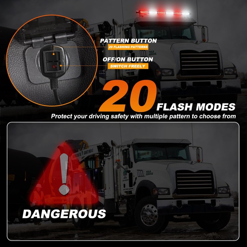 ASPL 26inch 126 LED Rooftop Emergency Strobe Lights Bar Double