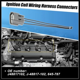 Hihaha 4pcs Ignition Coil Connectors Plug Wiring Harness Pigtail 3 Wire Durable Material