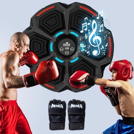 PHYLOKS Music Boxing Machine, Boxing Equipment, Music Boxing Machine for Adults & Kids, Boxing Machine Wall Mounted Music, Music Punching Machine, Boxing Music Punch with Gloves
