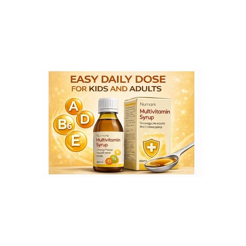Multivitamin Syrup 150ml Sugar Free Orange Flavour Daily Vitamin Supplement