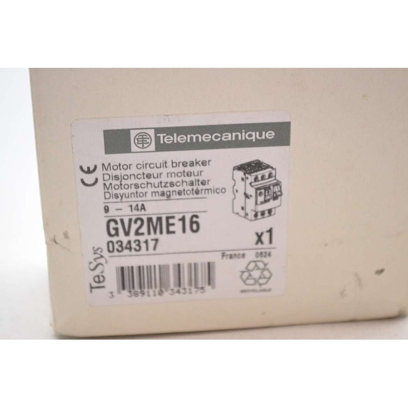 "Telemecanique GV2ME16 STARTER, PUSHBUTTON, "