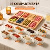 Renmxj Covered Charcuterie Board with Lid and 8 Ceramic Bowls,