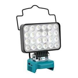 LED Work Light for Makita 18V Battery: 78W 7800 Lumen Flashlight，LIVOWALNY Portable Flood Light, Battery Operated LED Lanterns with USB-A & Type-C Charging Port for Workshop, Camping, Hiking