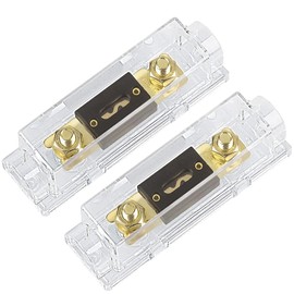 Greluma 2 Pcs Inline ANL Fuse Holder 0/2/4 Gauge AWG with 200A ANL Fuse