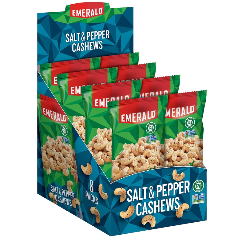 Emerald Salt and Pepper Cashews, 1.25 Ounce