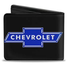 Buckle-Down Men's PU Bifold Wallet-Chevy Bowtie Logo Centered, Multicolor, 4.0" x 3.5", Multicolor, 4.0" x 3.5", Buckle-down Pu Bifold Wallet - Chevy Bowtie Logo Centered