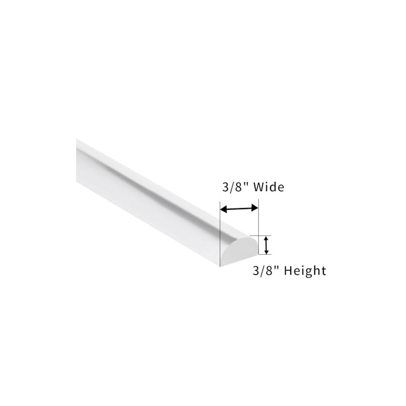 Dalrun Clear Acrylic Shower Threshold 3/8" X 3/8" (WxL) for