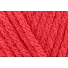 Sirdar Hayfield Bonus Chunky Crochet Yarn, 100% Acrylic Soft Knitting Wool for Cardigans, Jumpers, Sweaters, Ponchos and Capes - 100g Ball - Bright Coral (578) - Single (11 Ball)
