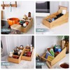 HTB 4-Section Snack Organizer with Removable Dividers for Kitchen, Cabinet,