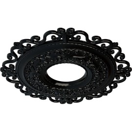 Ekena Millwork CM22ORBPS Orrington Ceiling Medallion, 22"OD x 6 1/4"ID x 1 3/4"P, Hand-Painted Black Pearl