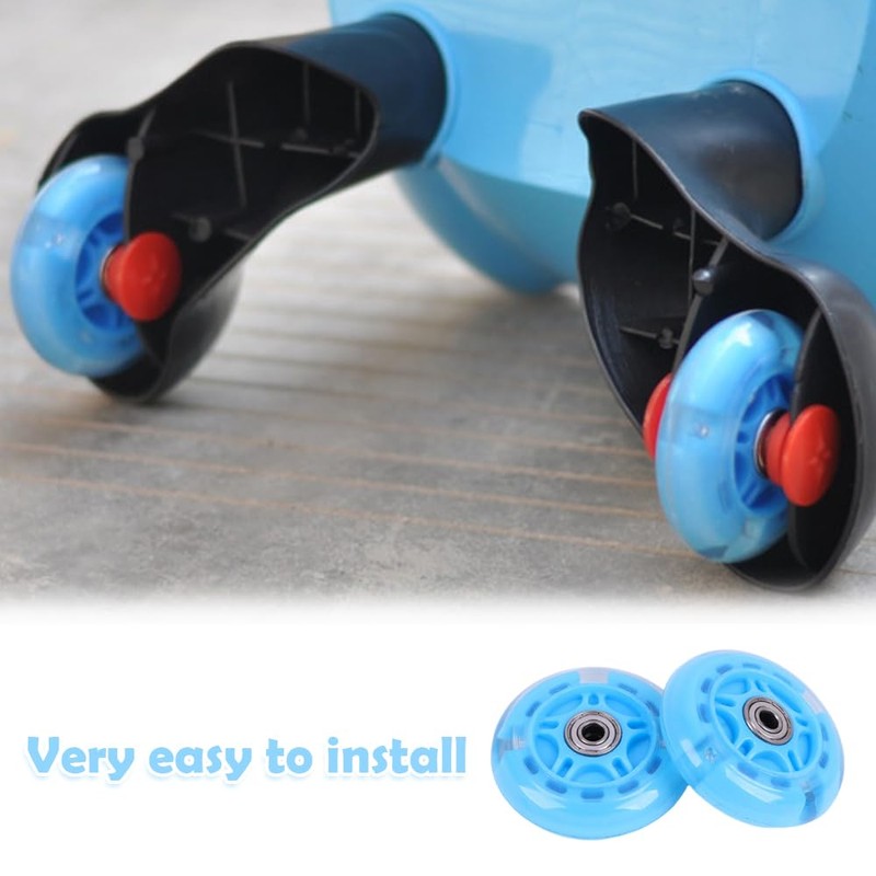 2 Pcs LED Flash Scooter Wheels 80mm，scooter wheels， micro scooter