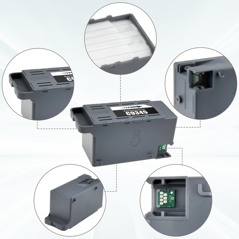 BaYiToo 2-Pack C9345 Ink Maintenance Box Tank, Replacement for E-pson