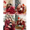 SWOMOG Matching Couple Christmas Pajamas Set Long Sleeve Festival Party
