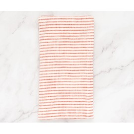 Red Linen Napkin, 100% Pure Linen Napkin Washable, Farmhouse Dinner Napkins, Set of 4 French Weddings, Stonewashed, Oversized Red Striped Napkins - Summer 18"x 18"
