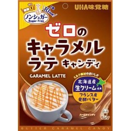 UHA Mikakuto Zero Caramel Latte, Candy, 2.8 oz (81 g) x 6 Bags