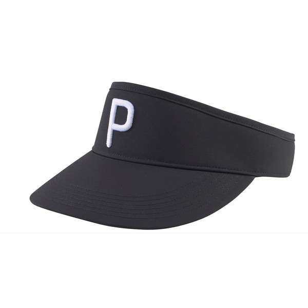 PUMA GOLF Men's P Visor Adj, Puma Black-Bright White, One