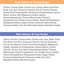 Nutro Grain Free Natural Wet Cat Food Paté Salmon & Tuna Recipe and Chicken & Shrimp Recipe Variety Pack, 2.64 oz. Perfect Portions Twin-Pack Trays, Pack of 2 (24 Trays, 48 Servings)