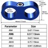 Vignee 5 Pieces Separator Clamp Fuel Line Mounting Clamps (Blue,AN6)