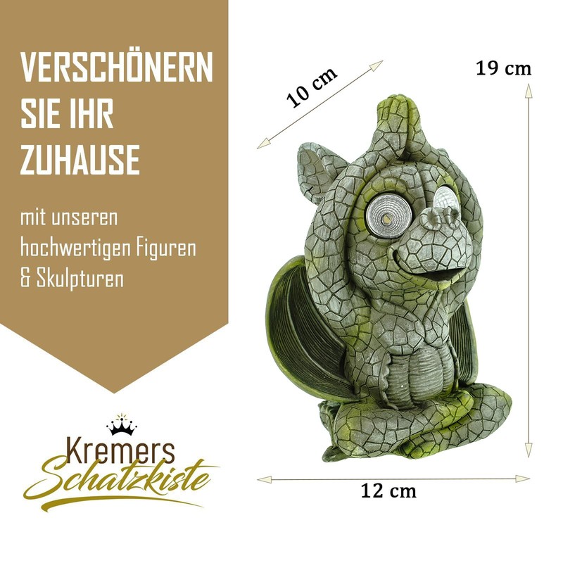 Kremers Schatzkiste Yoga Solar Garden Dragon Meditating Dragon Solar LED