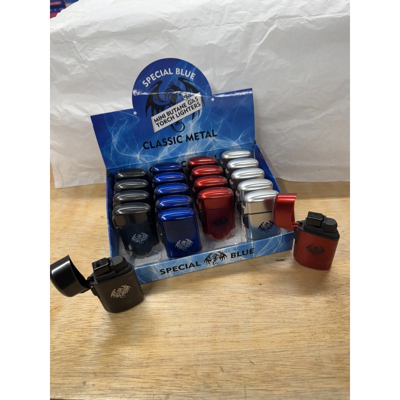 SPECIAL BLUE Mini Butane Gas Torch Lighters Classic Metal -