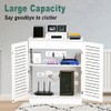 LXSEHN WiFi Router Storage Cabinet, Floor Standing Router Storage Box